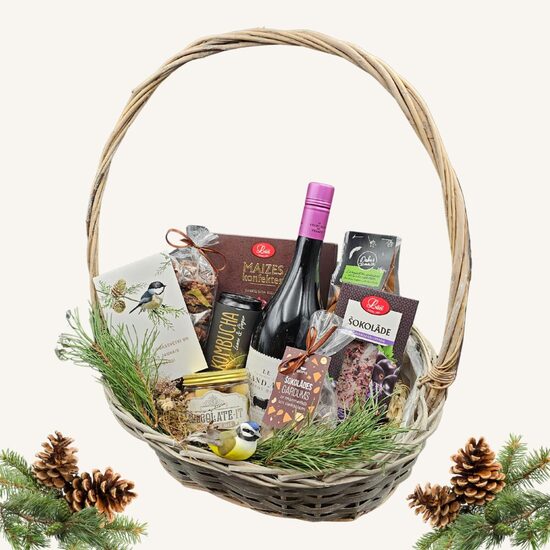 "Elegantais" Ziemassvētku dāvanu grozs 